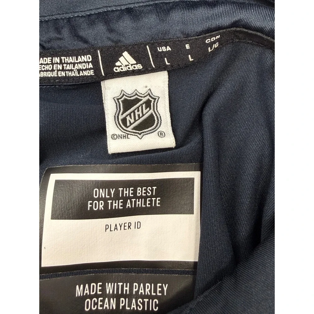Adidas Seattle Kraken‎ NHL Polo Shirt Mens Large L Navy AEROREADY Parley HF6195